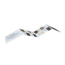 Gold foil 4-layer folding brochure full color printed with custom design menu folders for restaurant